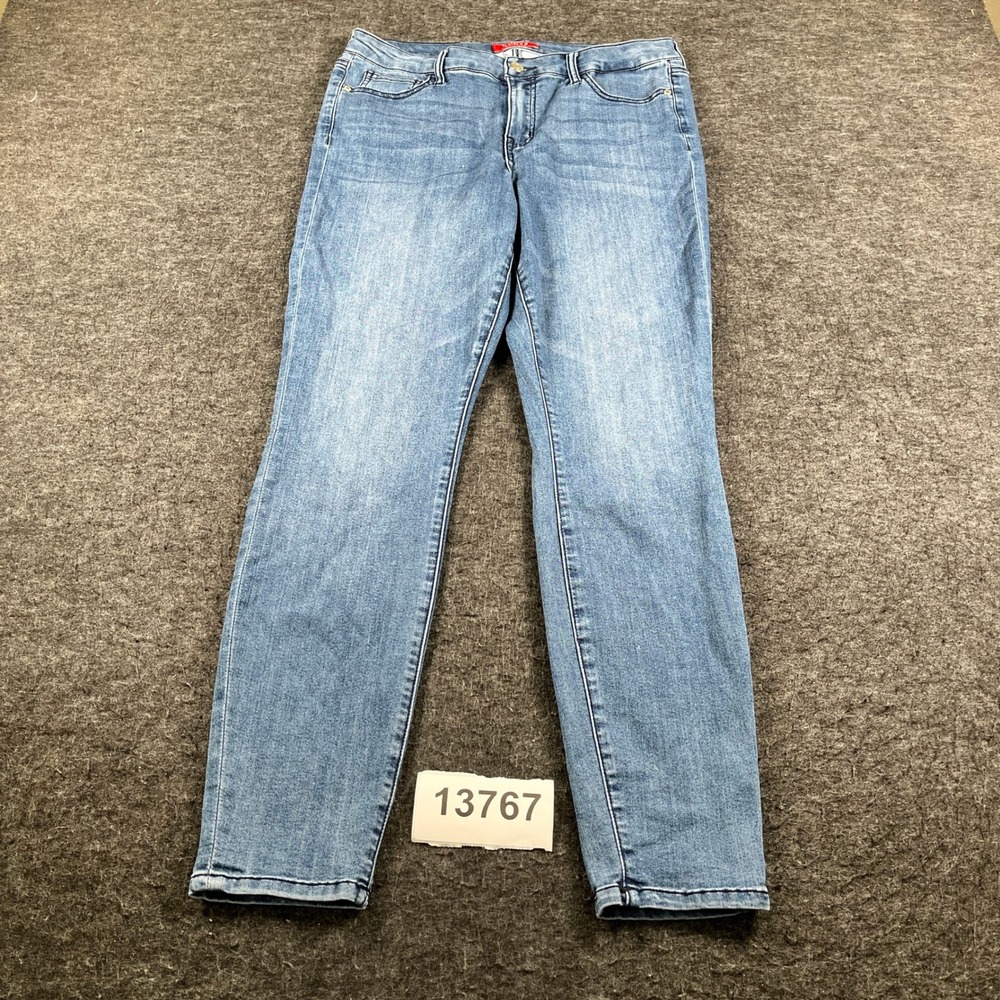Guess Los Angeles Skinny Jeans Womens 31 Blue Denim Cotton Stretch Medium Wash